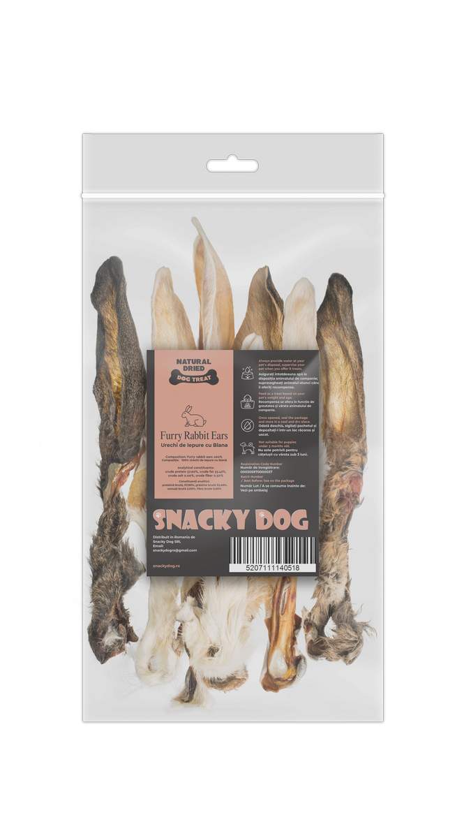 Urechi de iepure cu blană 100g