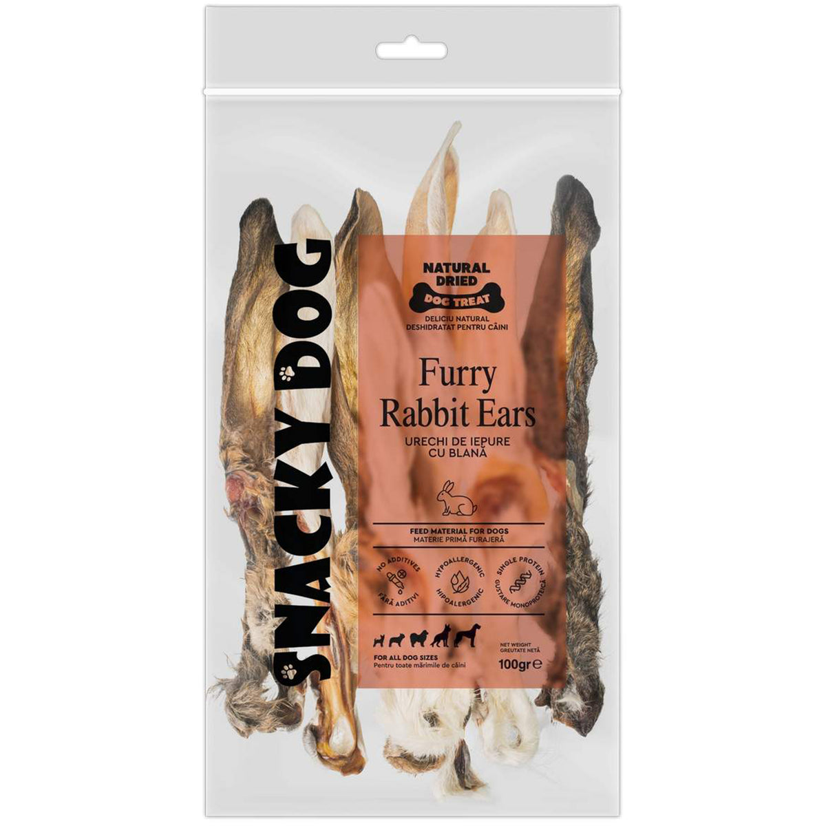 Urechi de iepure cu blană 100g